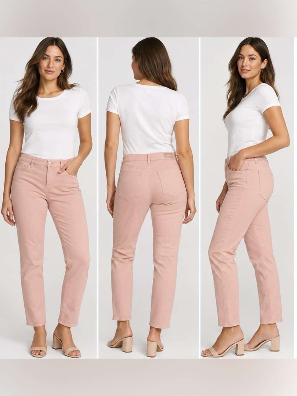 Ann Taylor Curvy Ankle Length Jeans Size 14 Pink NWT!